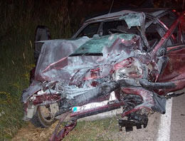 TEM'de kamyonet takla attı